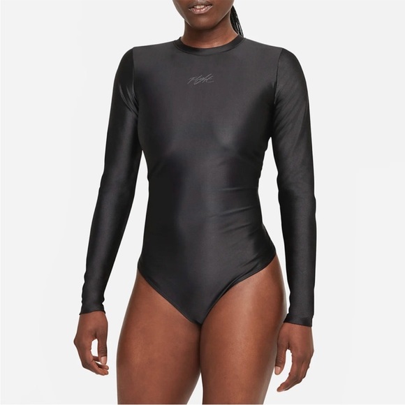 Jordan Essentials Women's Bodysuit Size Small Long Sleeves Back Zipper Tight Fit - Picture 4 of 15